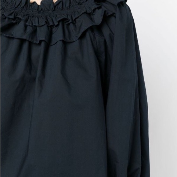 ULLA JOHNSON Olga Ruffled Cotton Blouse - Picture 8 of 13